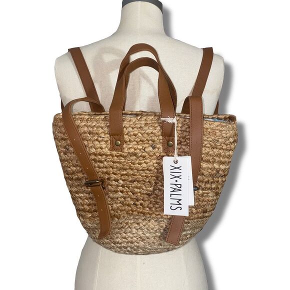 Xix Palms The Shorebreak Insulated Picnic Cooler Bag Handmade Jute Woven